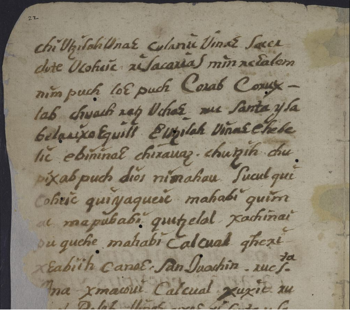 Imagen: Teologia Indorum: manuscript, [16--], imagen 22. Princeton University Library, Mesoamerican Manuscripts at Princeton, C0744.01 (Garrett-Gates Mesoamerican Manuscripts, no. 176). Electronic Resource, https://catalog.princeton.edu/catalog/9935362323506421